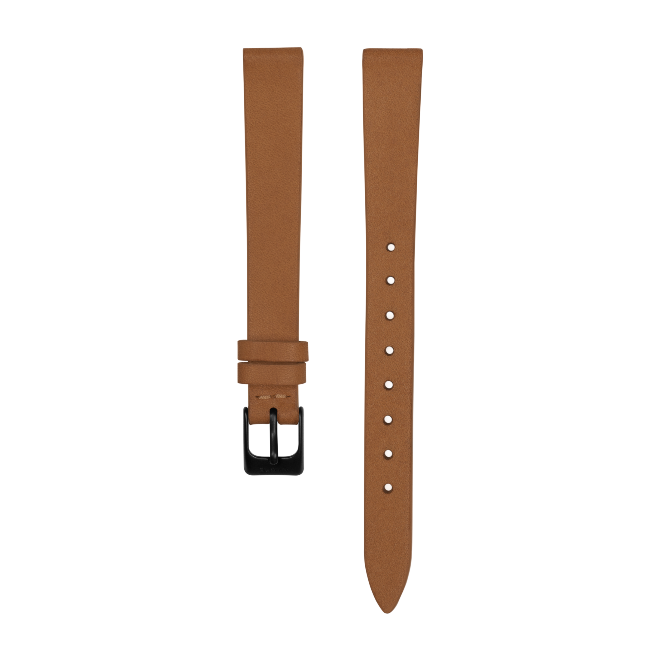 Strap - Italian Leather - Black Leather - Matte Black - 12mm